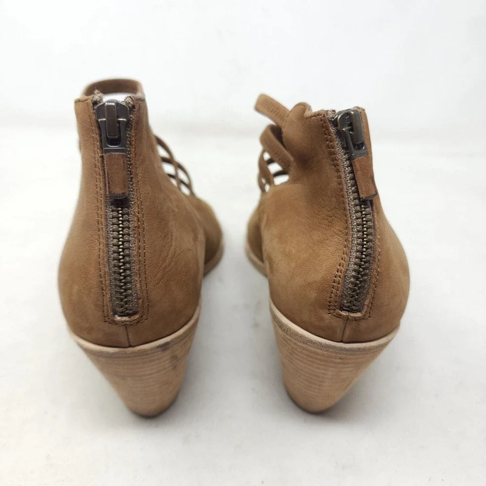 Eileen Fisher Womens Heels James Sienna Nubuck Leather Strappy Sandal Shoes 10